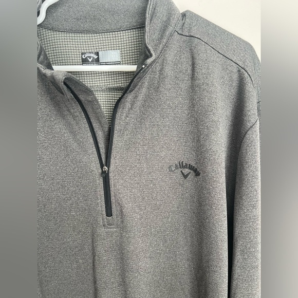 Callaway MENS Gray LIGHTWEIGHT QUARTER ZIP GOLF PULLOVER XXL - Picture 3 of 7
